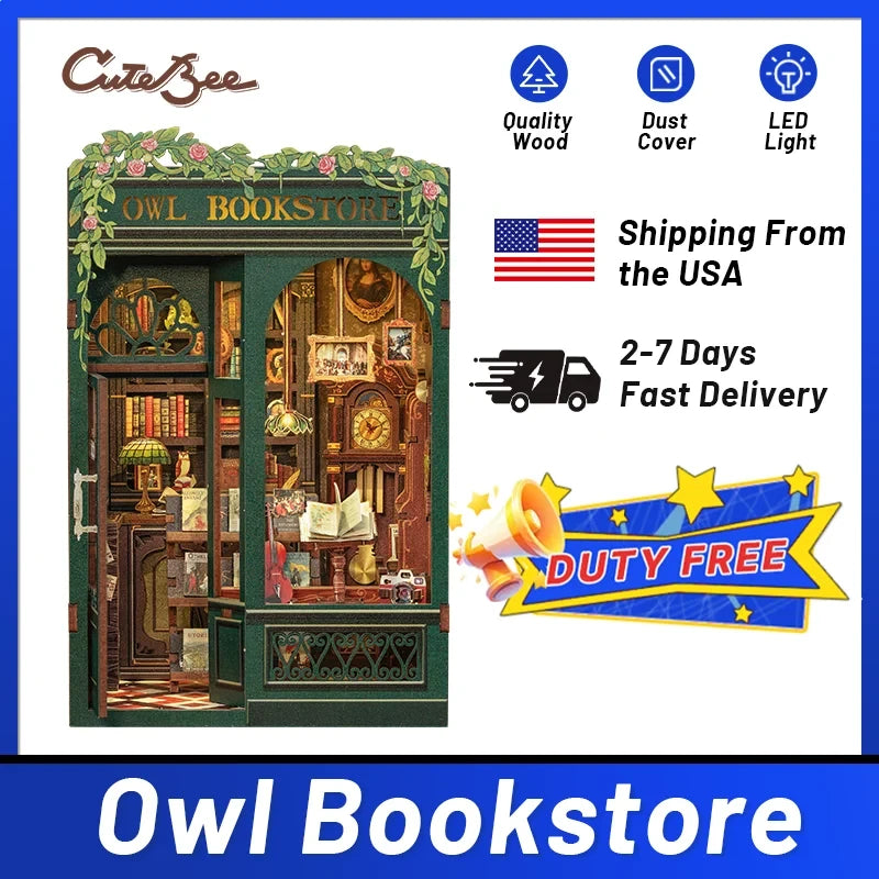 Owl Bookstore DIY Book Nook Kit