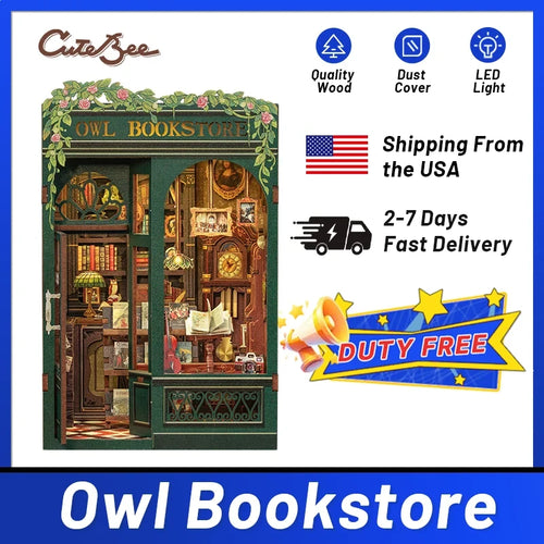 Owl Bookstore DIY Book Nook Kit