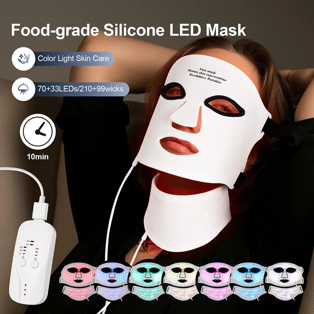 Flexible Silicone LED Light Therapy Mask