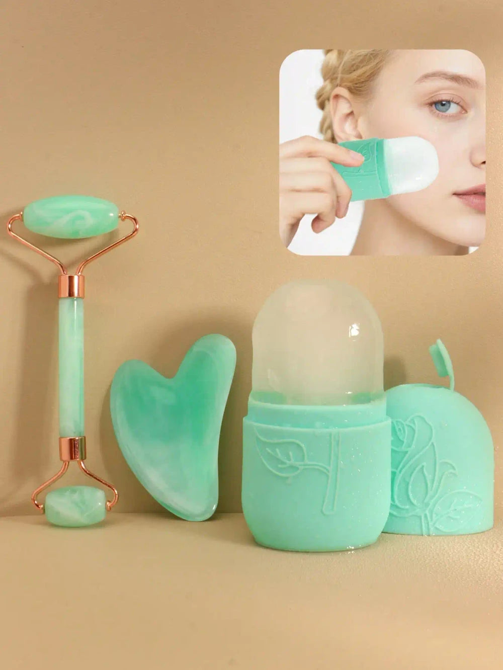 Facial Massage Cooling Roller Set
